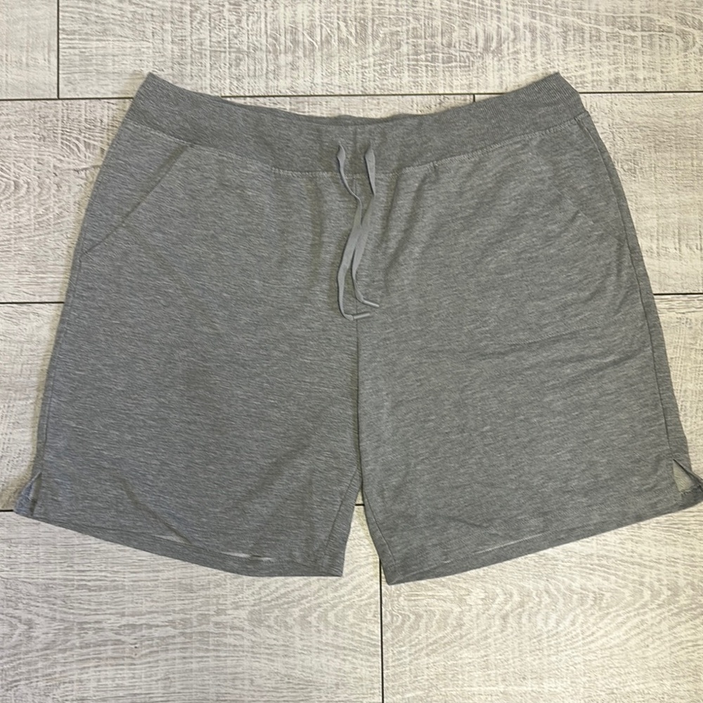 Gray Athletic Shorts with Elastic Waistband